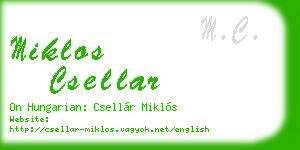 miklos csellar business card