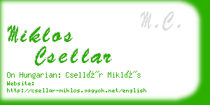 miklos csellar business card